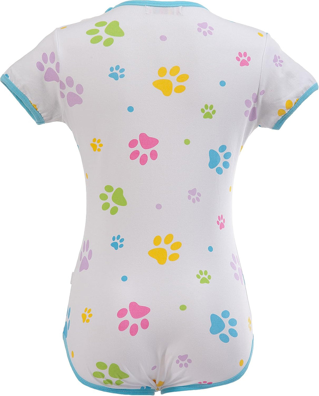 LittleForBig Baumwolle Strampler Onesie Pyjamas Bodysuit - Baby Pfoten Strampler Blau XXL, Blau XXL