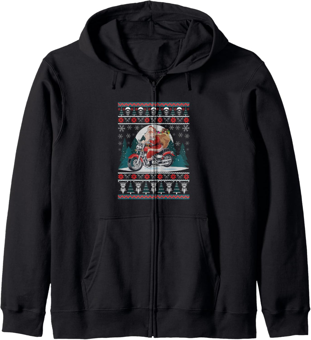 Biker Christmas Gifts Ugly Christmas Motorcyle Santa Holiday Kapuzenjacke