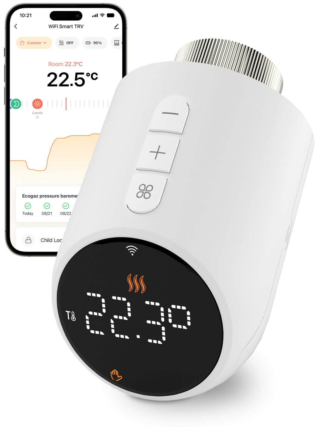 Beok Smart Heizkörperthermostat Zigbee Thermostat, Heizungsthermostat Digital Benötigt Tuya Gateway