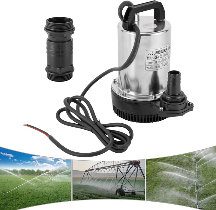 Tauchpumpe Wasserpumpe, 12V 6000L/H Submersible Pump High Water Supply Pressure Fish Pump 160W Für G