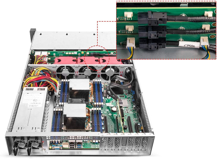 SilverStone Technology SST-RM22-312 - 2HE-Rackmount-Speichergehäuse mit 12 Schächten für 2,5-Zoll-/3