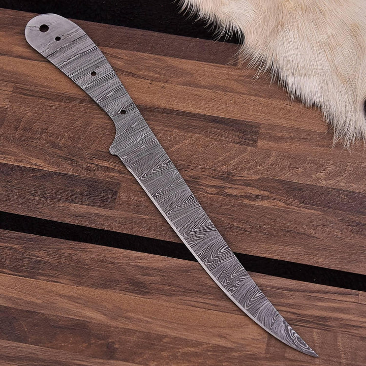 Damast Küchenmesserklinge Handgeschmiedete Damast Rohling Damascus blank blade Klinge 6036EA