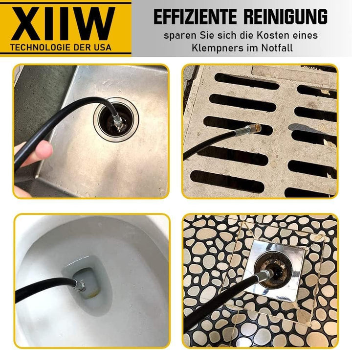 Rohrreinigungsschlauch Set 20m, 240 bar inkl. M22 Adapter, Düsen starr + rotierend für Kränzle Kärch