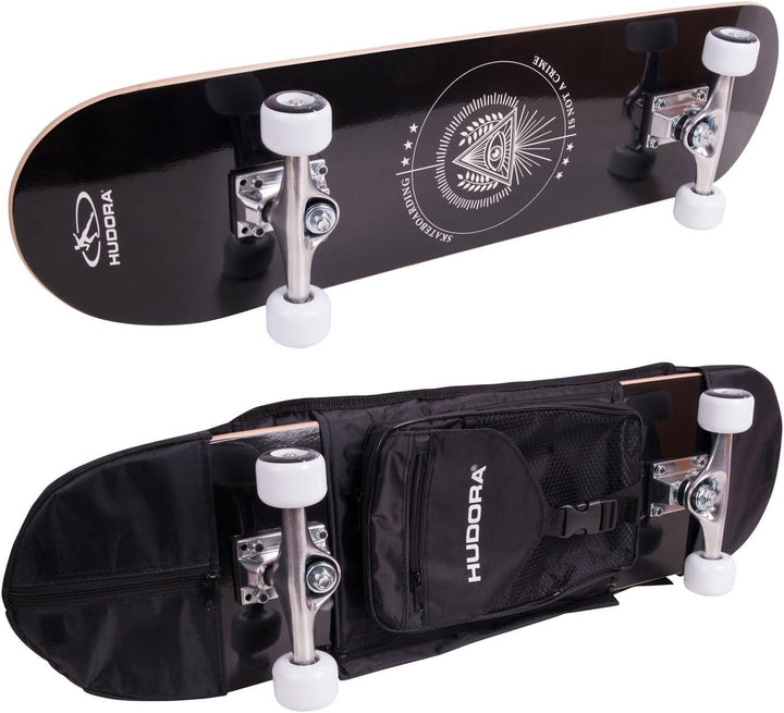 HUDORA Skateboard Columbia Heights ABEC 3 mit Rucksack - Skateboarding, 12173