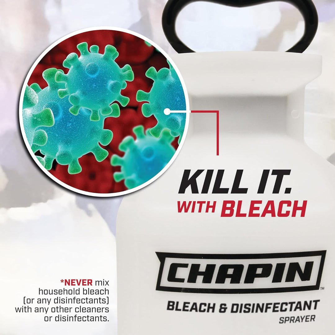 Chapin International Chapin 20074 Bleichmittelsprüher, Bonus-Sprühschutz, durchscheinendes Weiss