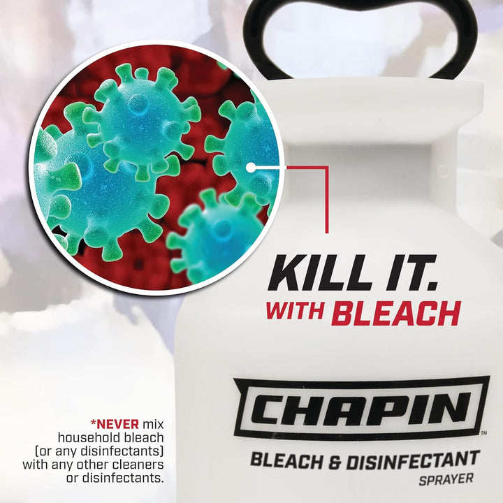 Chapin International Chapin 20074 Bleichmittelsprüher, Bonus-Sprühschutz, durchscheinendes Weiss