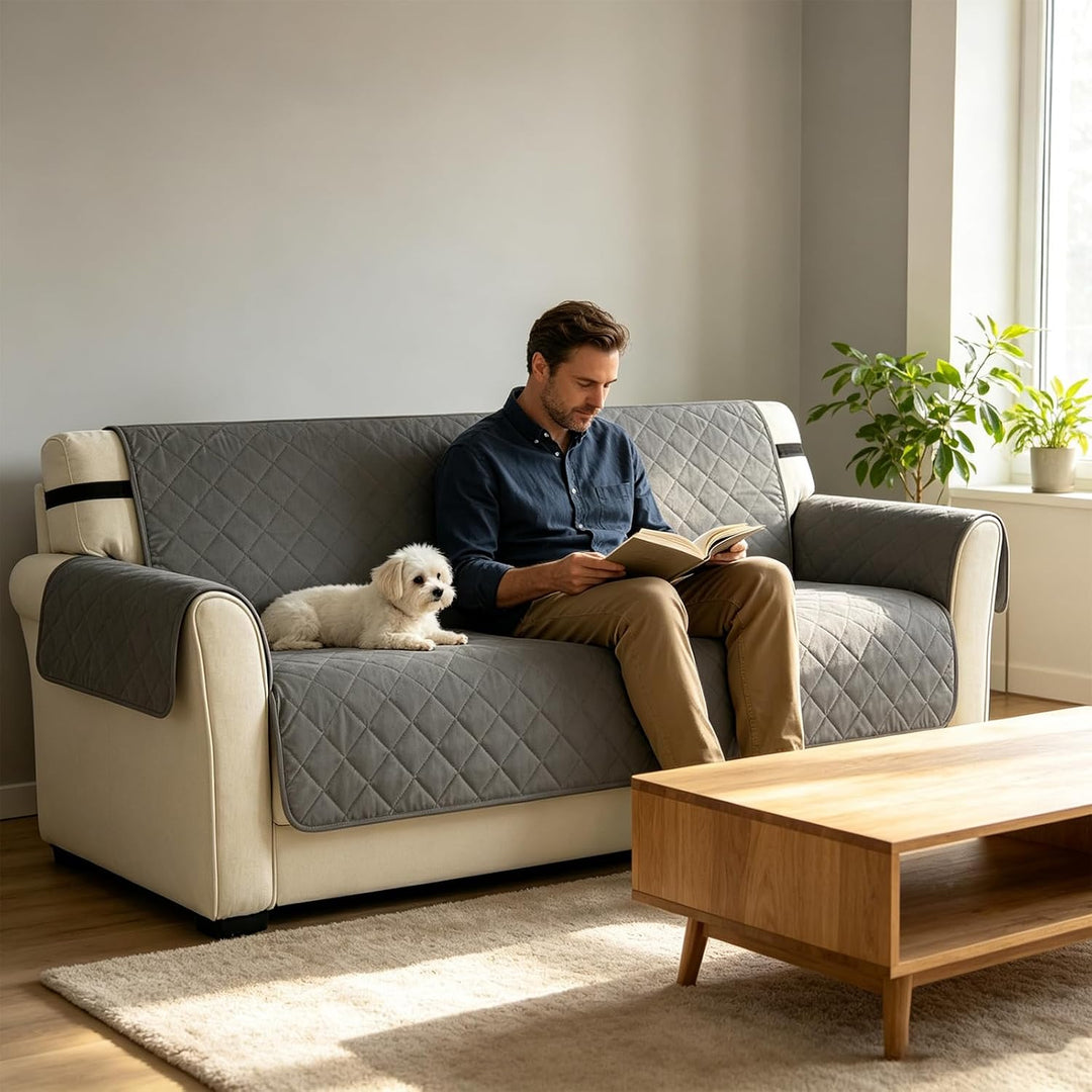 PETCUTE Sofaschoner 2 sitzer Couch überwurf couchbezug sofaüberzug Sofa Schutz Sofa Abdeckung 3 sitz
