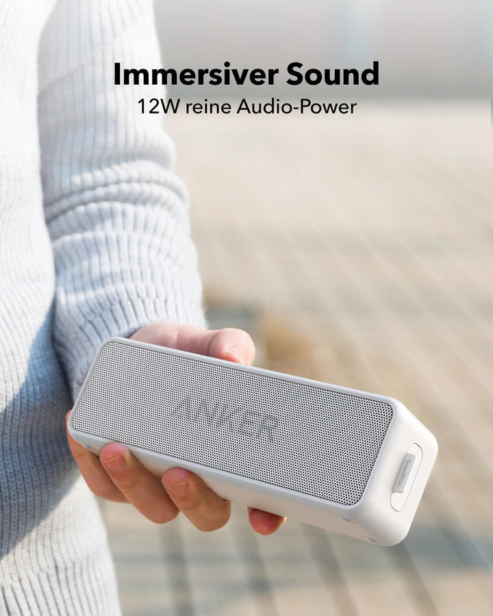 Anker SoundCore 2 Bluetooth Lautsprecher, Fantastischer Sound, Enormer Bass mit Dualen Bass-Treibern