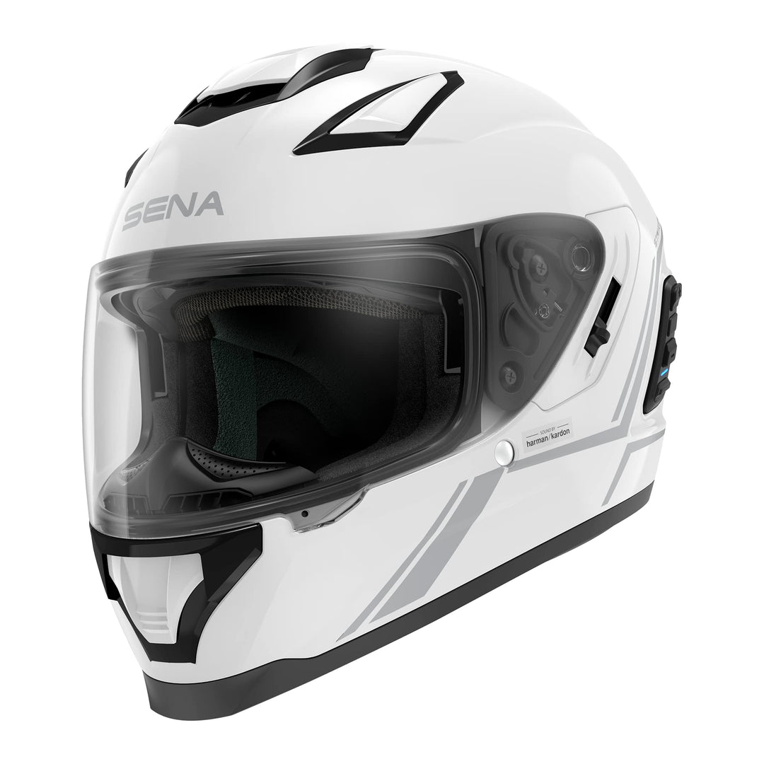 Sena Stryker Bluetooth Integralhelm mit Sound by Harman Kardon und integriertem Mesh Intercom-System