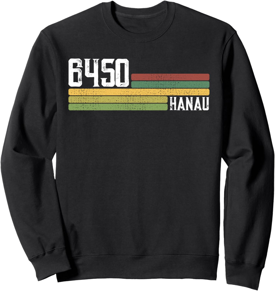 6450 Hanau Retro Alte PLZ Vintage Schild Sweatshirt