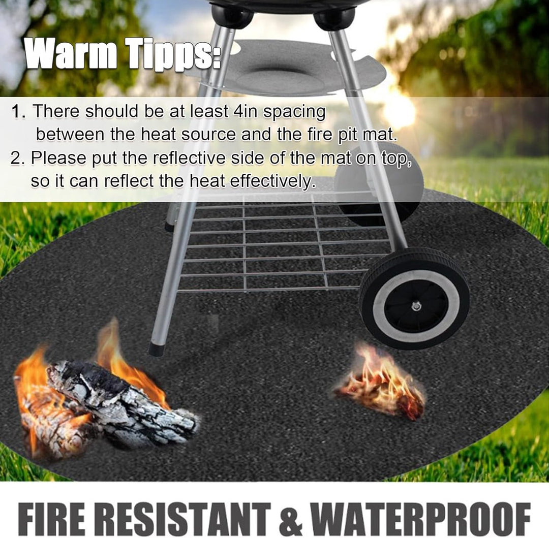 Feuerschale Matte Feuerstelle Matte, 24 Zoll Unter Grill Feuerfeste Unterlage, Hitzebeständige Schut