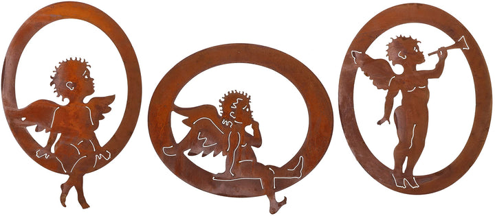 KOTARBAU® Gartendekoration Rostfiguren Engel Garten-Stahldesign Edelrost Dekoration Gartenstecker, E