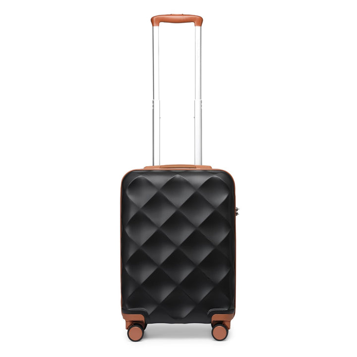 British Traveller Handgepäckkoffer 54x36.5x21.5 cm Leichter Reisekoffer aus ABS+PC mit TSA-Schloss,