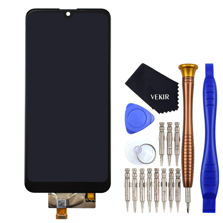 VEKIR Schwarz LMX525BAW LCD-Display Touch Digitizer-Bildschirmbaugruppe Ersatz für LG Q60 LMX525BAW