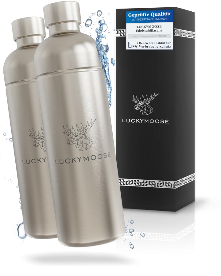 Luckymoose® 2er-Set Flasche für Aarke Carbonator 3, Philips GoZero & Brita sodaOne Wassersprudler -