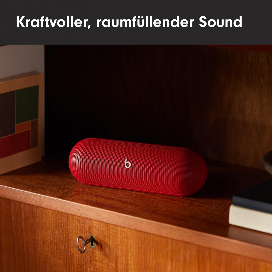 Beats Pill Tragbarer Bluetooth-Lautsprecher, Bis zu 24 Stunden Akkulaufzeit, Wasserabweisend, Kompat