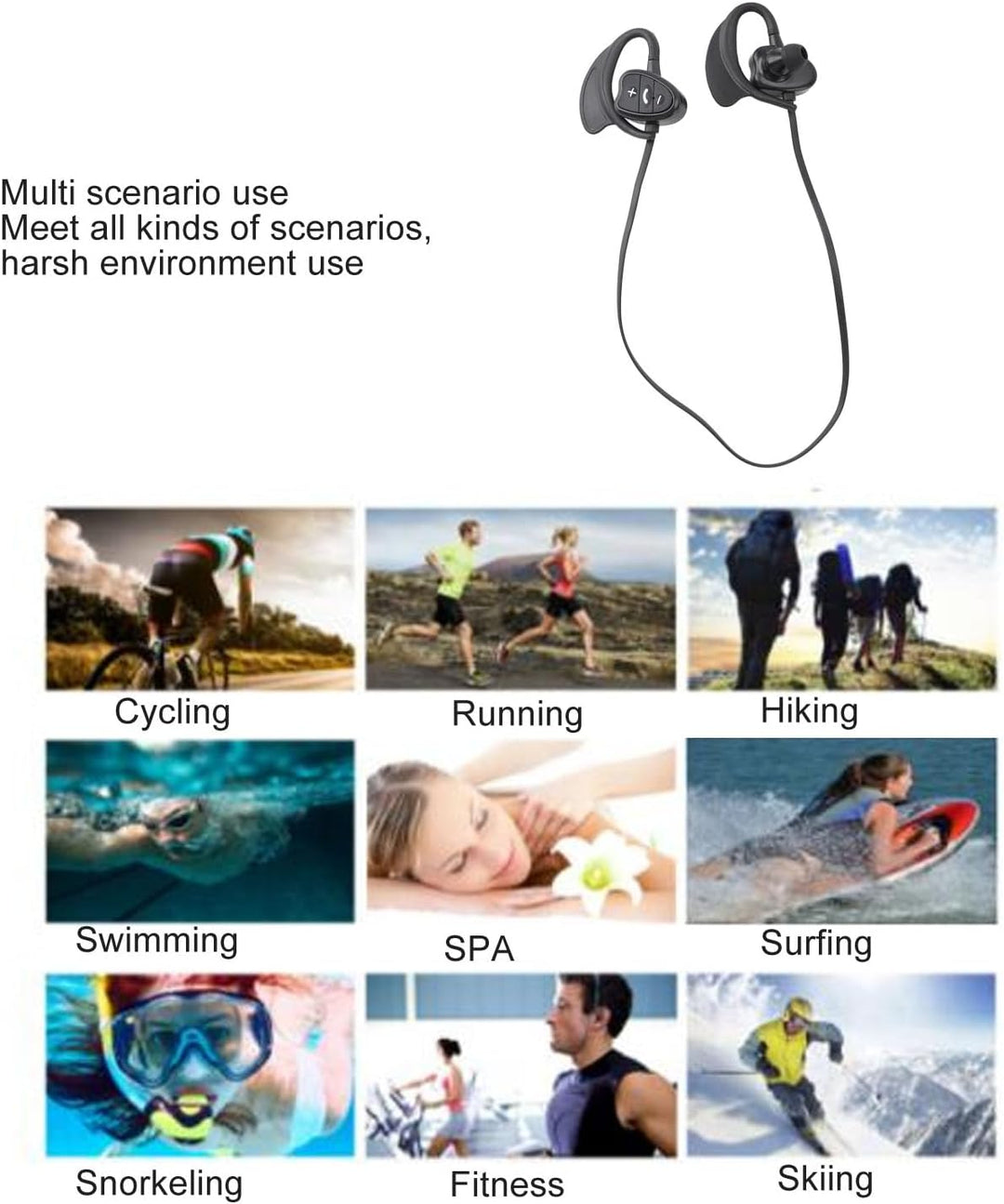 Schwimmkopfhörer, IPX8 Wasserdichte Ohrhörer Zum Schwimmen, Schwimmen, MP3-Player 5.0 In-Ear, Wasser