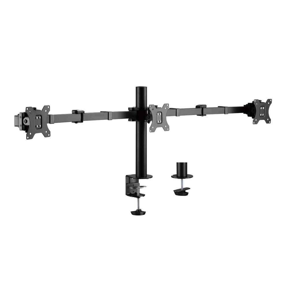 LogiLink BP0107 - Monitorhalterung 3-Fach, 17 27", Arml?nge: verstellbar Schwarz