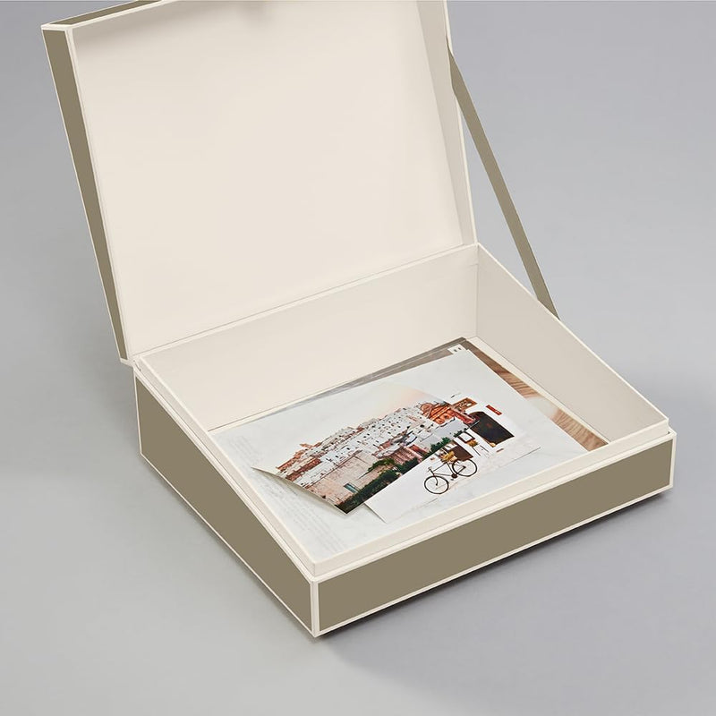 Semikolon 370087 Dokumentenbox – Aufbewahrungs-Box für Dokumente A4 – 31,5 x 26 x 10 cm – fango beig