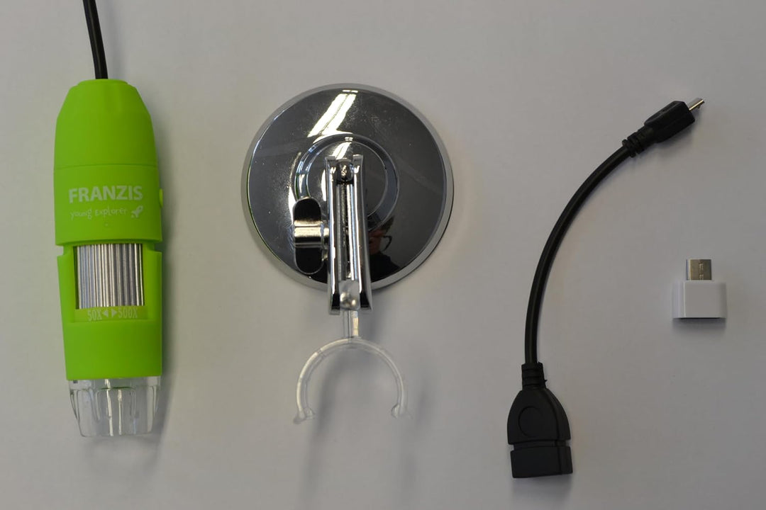 FRANZIS 67069 - GEOlino Das digitale Mikroskop - überall mit dabei, bis zu 500-fache Vergrösserung,