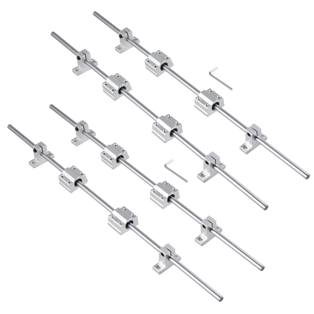CNCMANS 4Stück 350mm Linearwelle Ø8mm Linearführung 350mm Linearführungen Präzisionswelle mit 8Stück