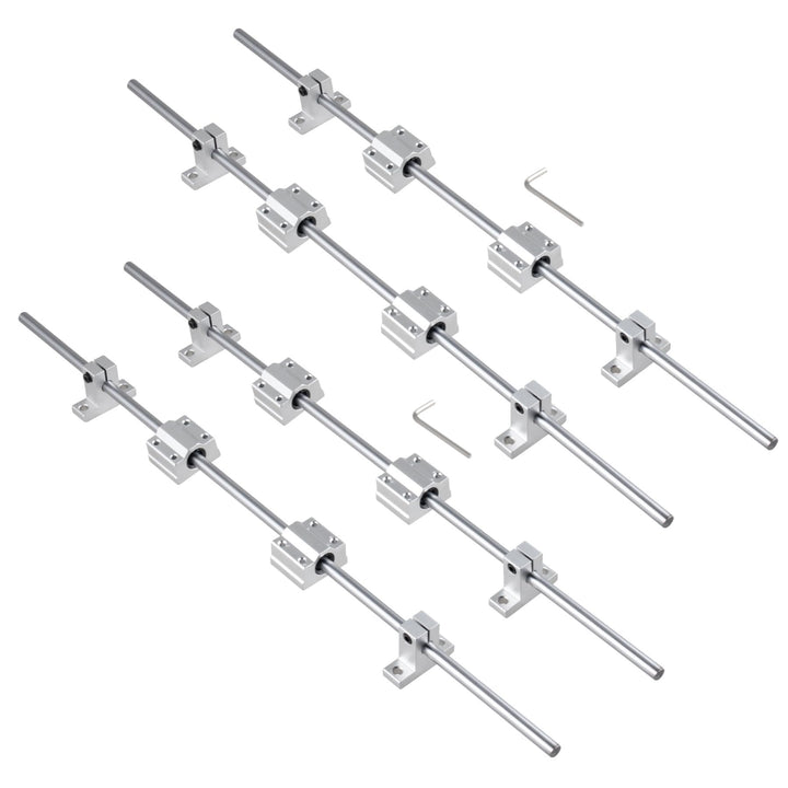 CNCMANS 4Stück 350mm Linearwelle Ø8mm Linearführung 350mm Linearführungen Präzisionswelle mit 8Stück
