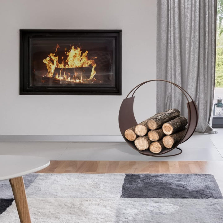 VASNER Situro S1/S2 Holzkorb, Kaminholzkorb Metall rund modern, praktische Brennholz Aufbewahrung, F