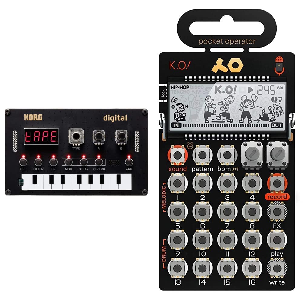 KORG Nu:Tekt NTS-1 Digital Synth Kit & Teenage Engineering PO-33 KO Pocket Operator - Mini Sampler m