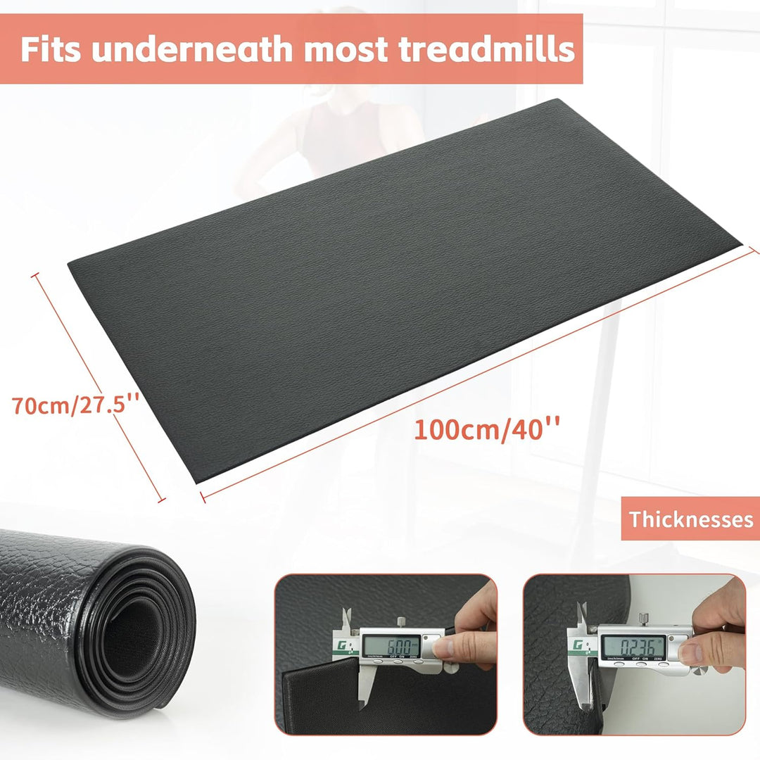 AKOZLIN Bodenschutzmatten, 6mm Hochdichte PVC-Bodenschutzmatten für Sportgeräte, Fitnessgeräte und L