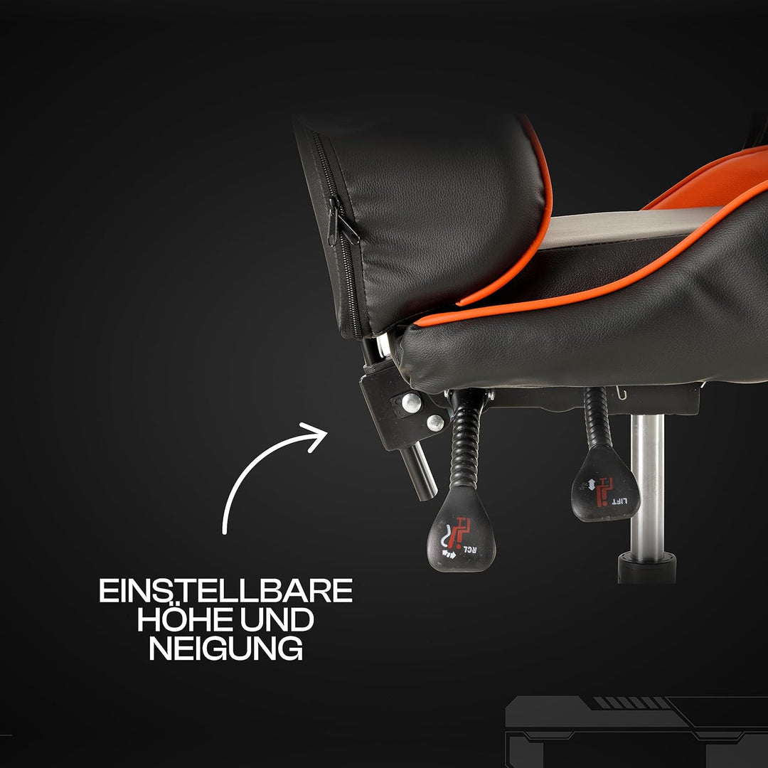 Baroni Home Gaming-Stuhl, ergonomischer Bürostuhl, gepolstert Gaming Sessel mit bequemer, Verstellba