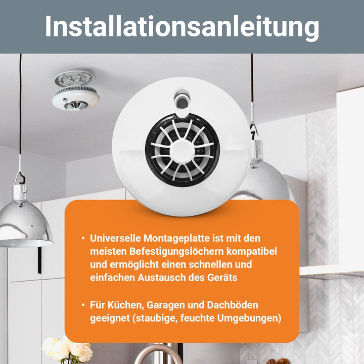Fire Angel HT-630-EUT Thermistek Hitzemelder 10 Jahre Batterie Lebensdauer, funk vernetzbar, HT-630