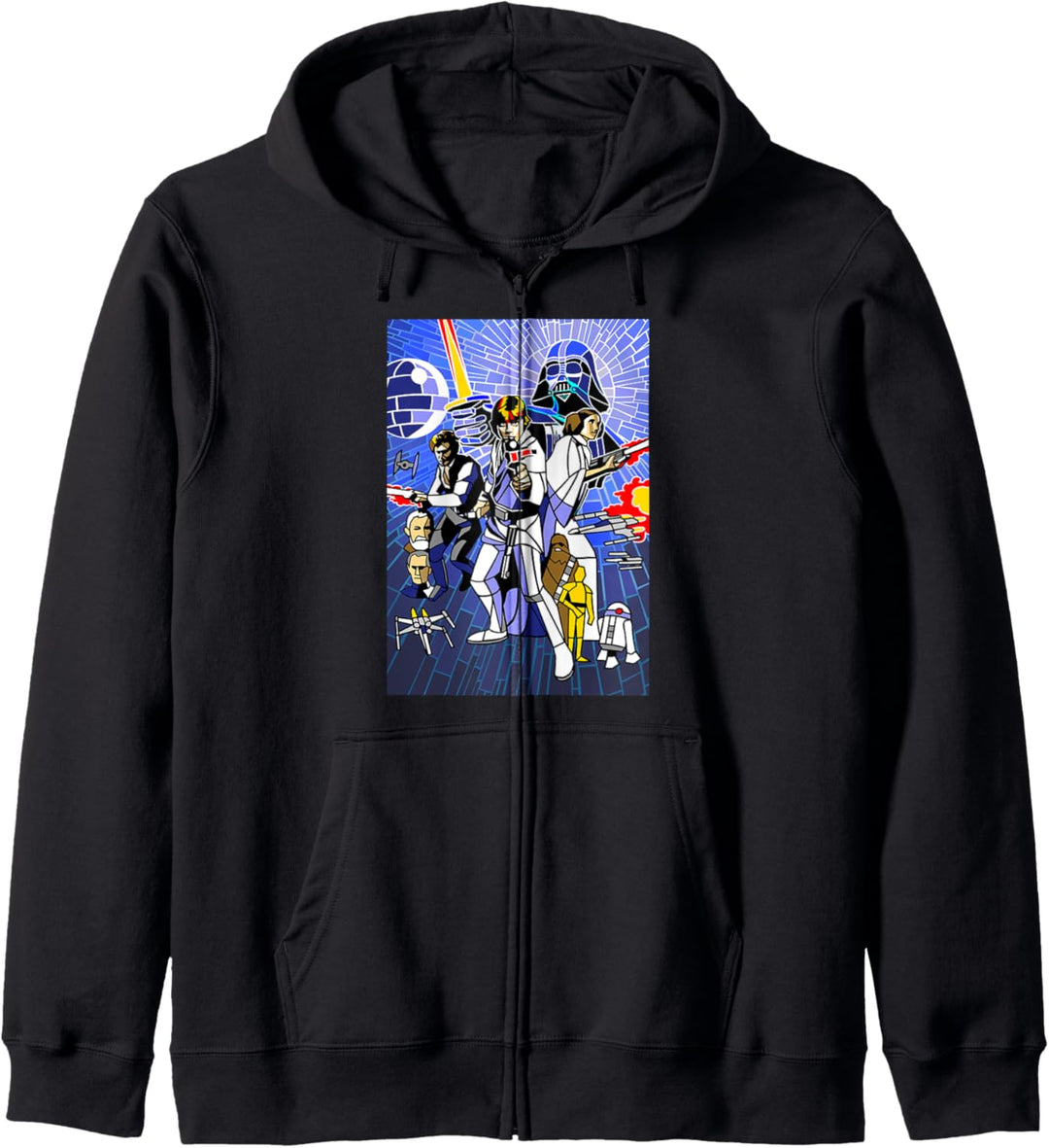 Star Wars Group Shot Stained Glass Poster Kapuzenjacke