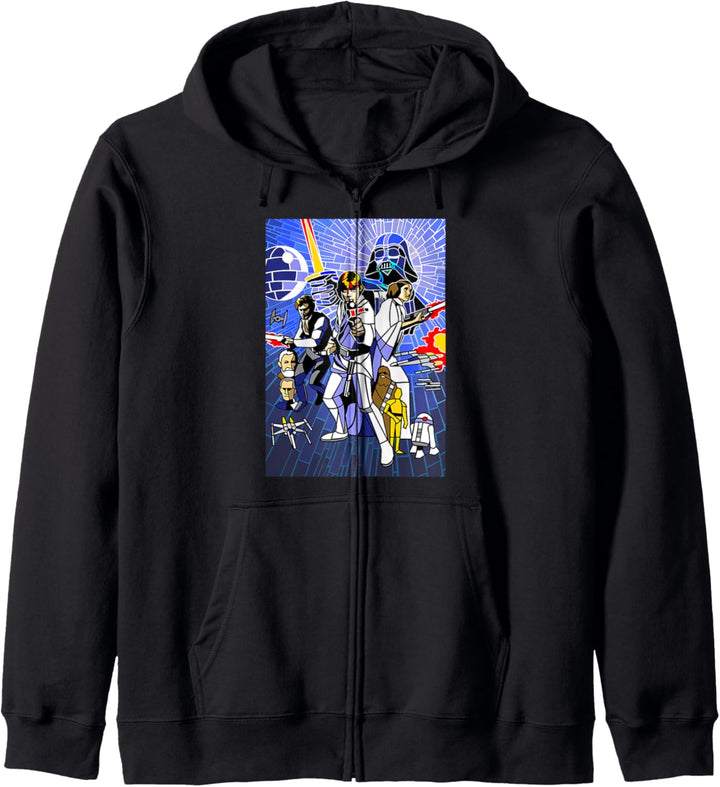 Star Wars Group Shot Stained Glass Poster Kapuzenjacke