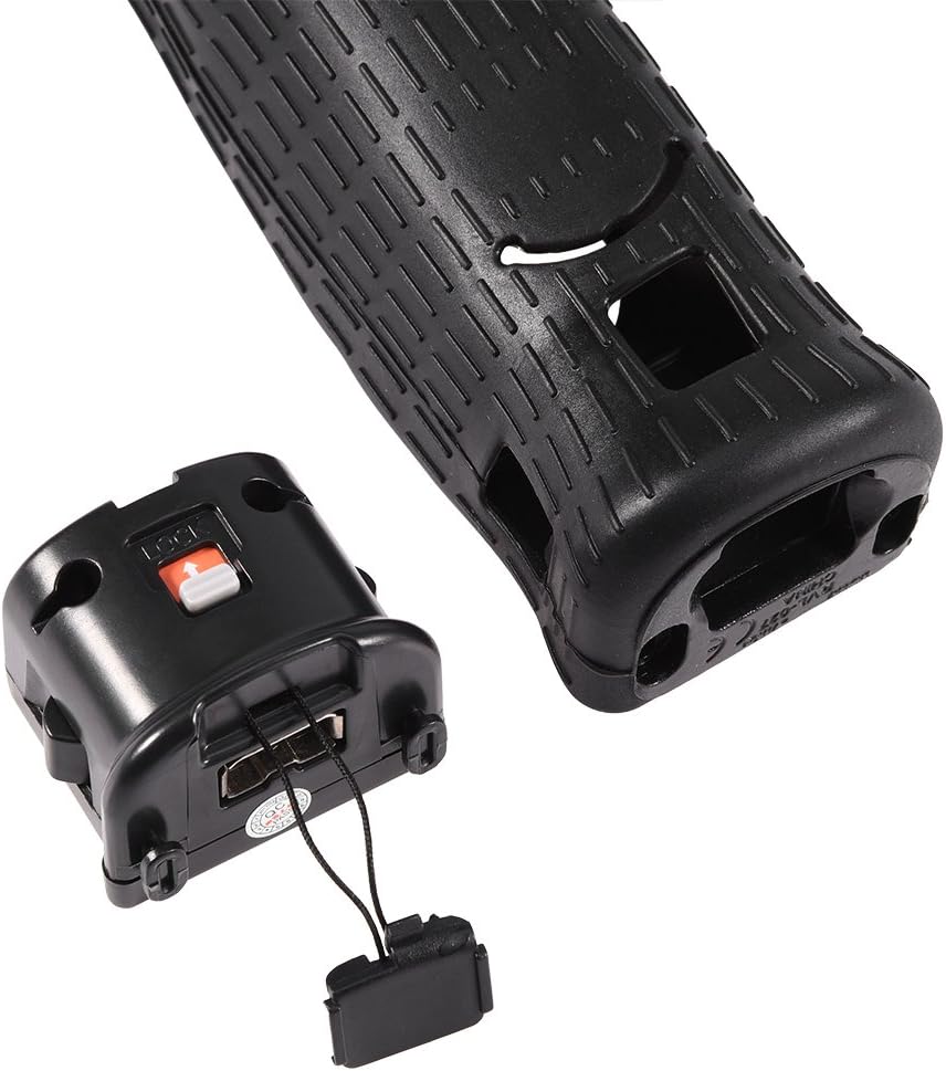 Zerone Sensoradapter Wii Motion Plus Schutzhülle aus Silikon Fernbedienung Wii (schwarz)