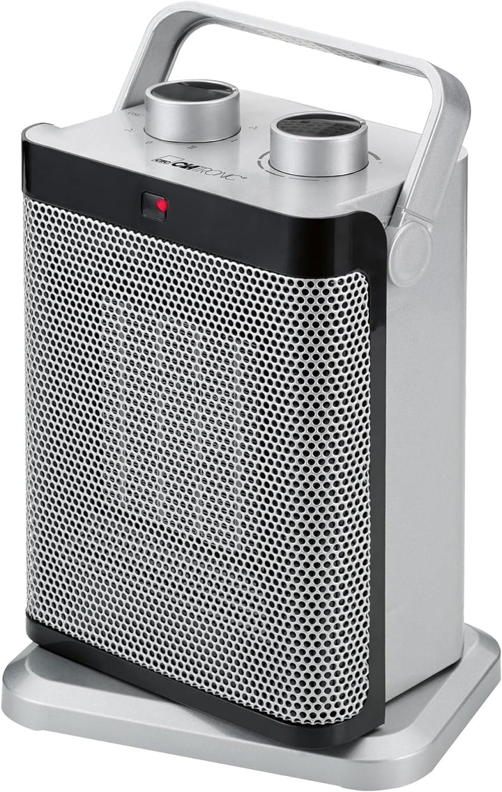 Clatronic HL 3631 Keramik-Heizlüfter, 7-Stufen-Schalter, stufenlos regelbarer Thermostat, 1000/1500