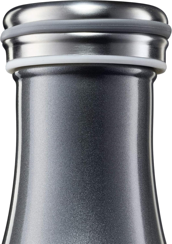 Lurch 240854 Isolierflasche/Thermoflasche für heisse und kalte Getränke aus doppelwandigem Edelstahl
