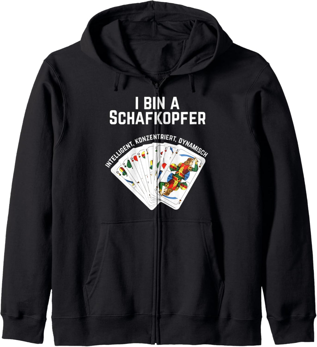 I bin a Schafkopfer - Schafkopf Kartenspiel aus Bayern Kapuzenjacke