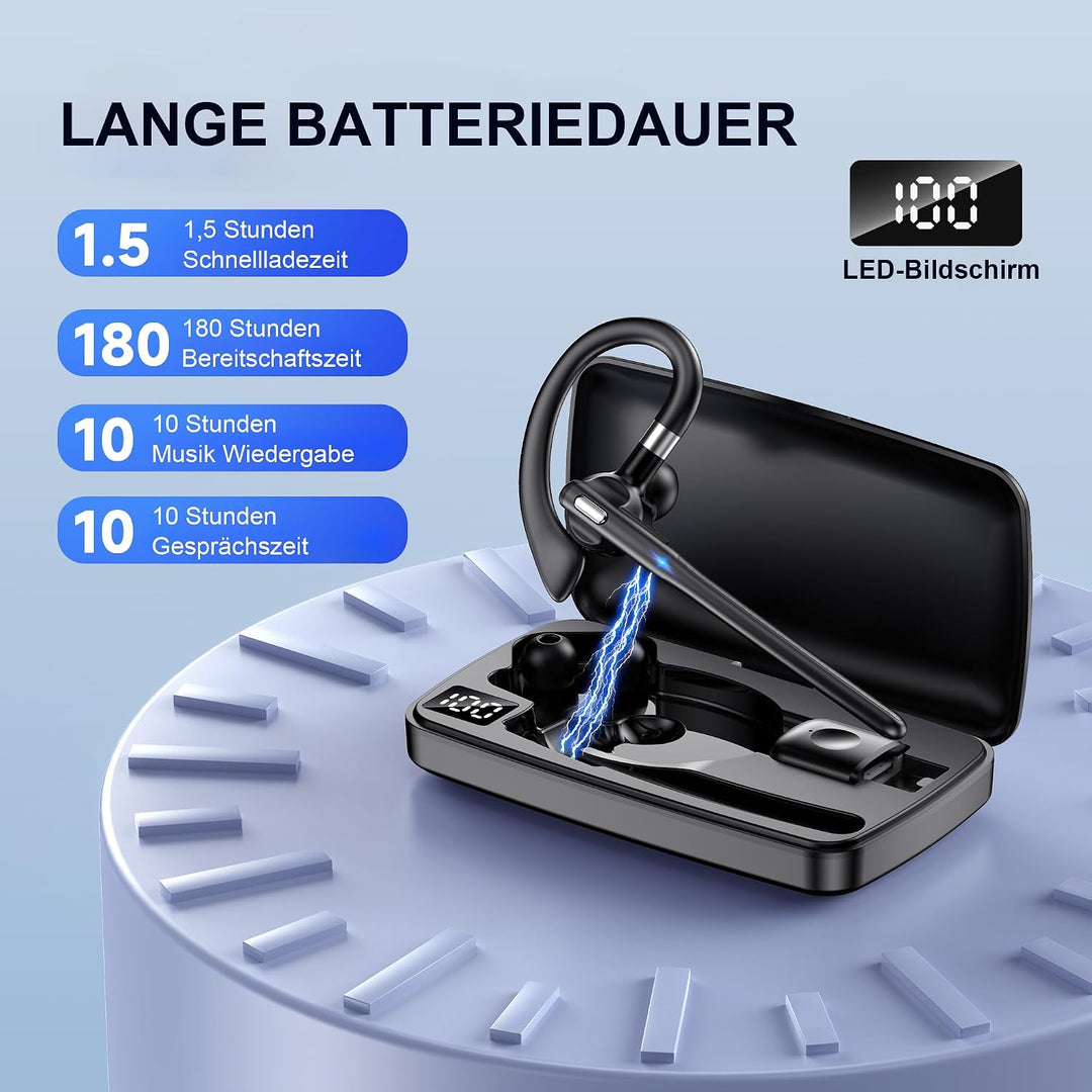 Headset mit Mikrofon USB Bluetooth 6.1 Freisprech Headset In Ear Kopfhörer | CVC8.0 Noise Cancelling