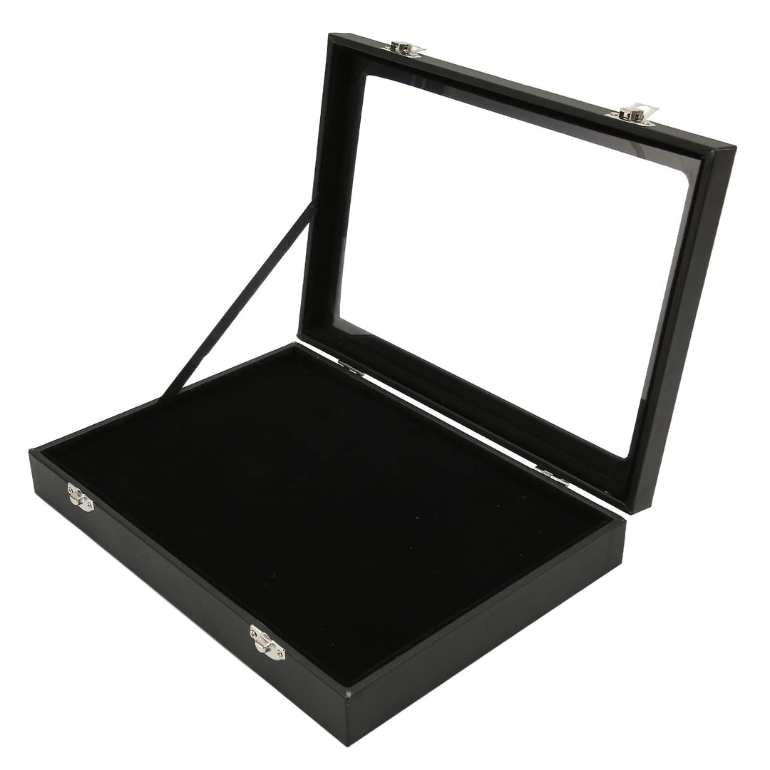 Cryfokt Pin Vitrine, Medaillen-Sammlungsdisplay mit Verschlussschnalle, Transparenter Glasdeckel Vol