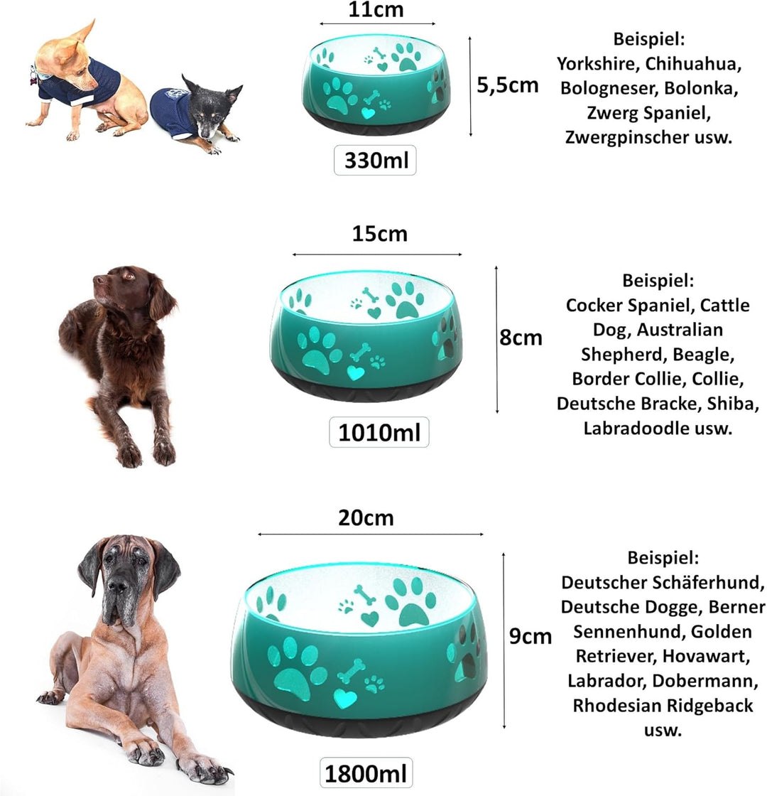 Hundenapf kleine Hunde/Hundenapf grosse Hunde/Futternapf Hund/Trinknapf Hund/S/M/L rutschfest (M 101