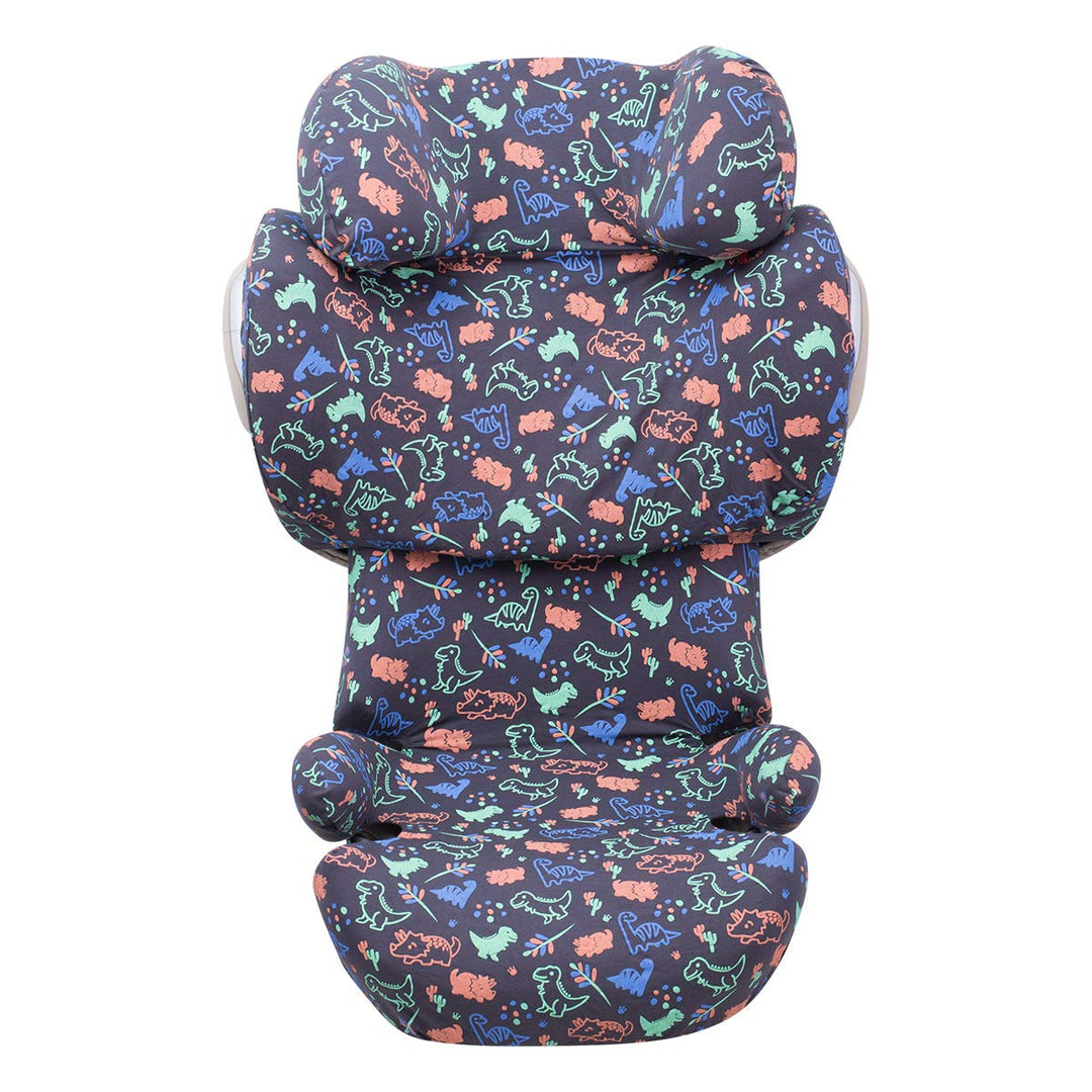 JYOKO Kids Bezug kompatibel mit Cybex Solution Q2 Fix, Q3, Cybex Z Fix, Gb Elian (Happy Dino), HAPPY