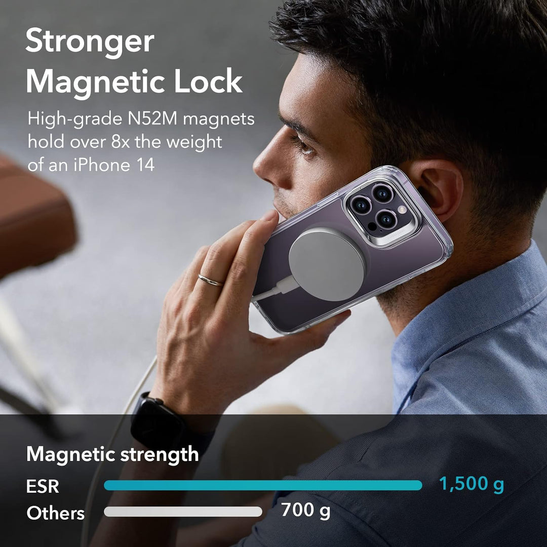 ESR für iPhone 14 Pro Max Hülle, kompatibel mit MagSafe, Classic Ständer Hülle mit HaloLock, Militär