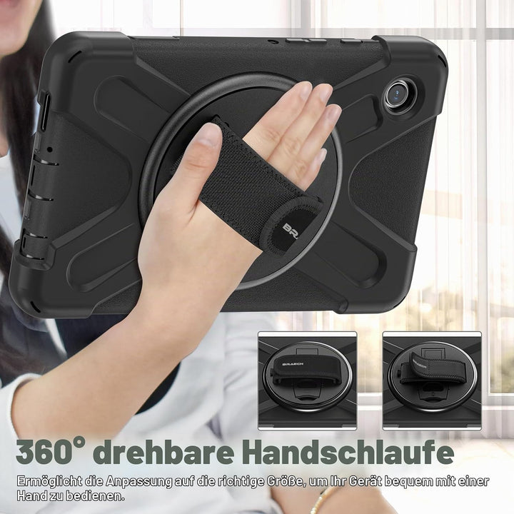 BRAECN für Galaxy Tab A9 Hülle - Samsung Tablet A9 8.7 Zoll 2023 Schwarz | Stossfeste Schutzhülle mi