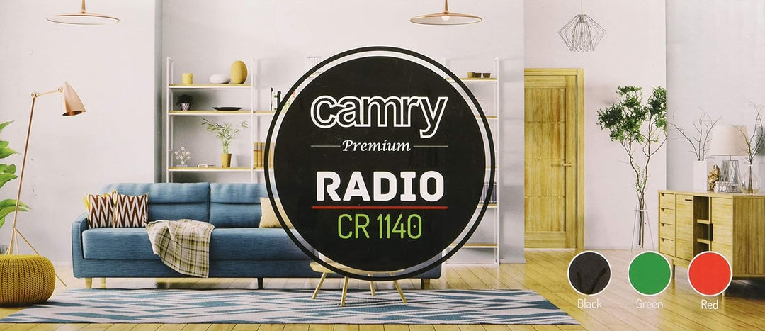 Tragbares Stereo Radio mit AUX IN und Kopfhöreranschluss Küchenradio (Schwarz), Schwarz