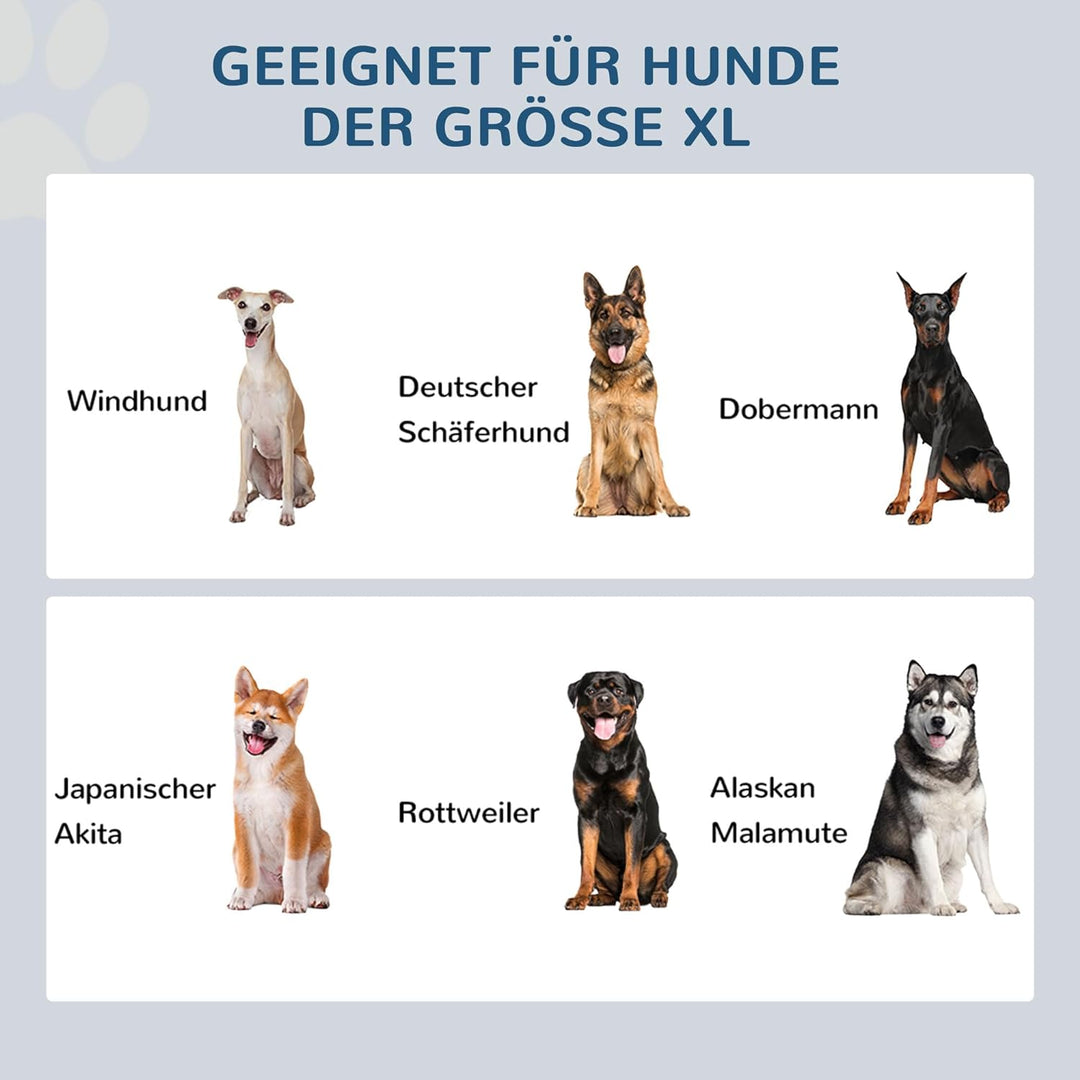 PawHut Hunde Fressnapf mit Staumraum 2 Näpfen Futterstation Edelstahlnapf Katzenapf Edelstahl Grau 6