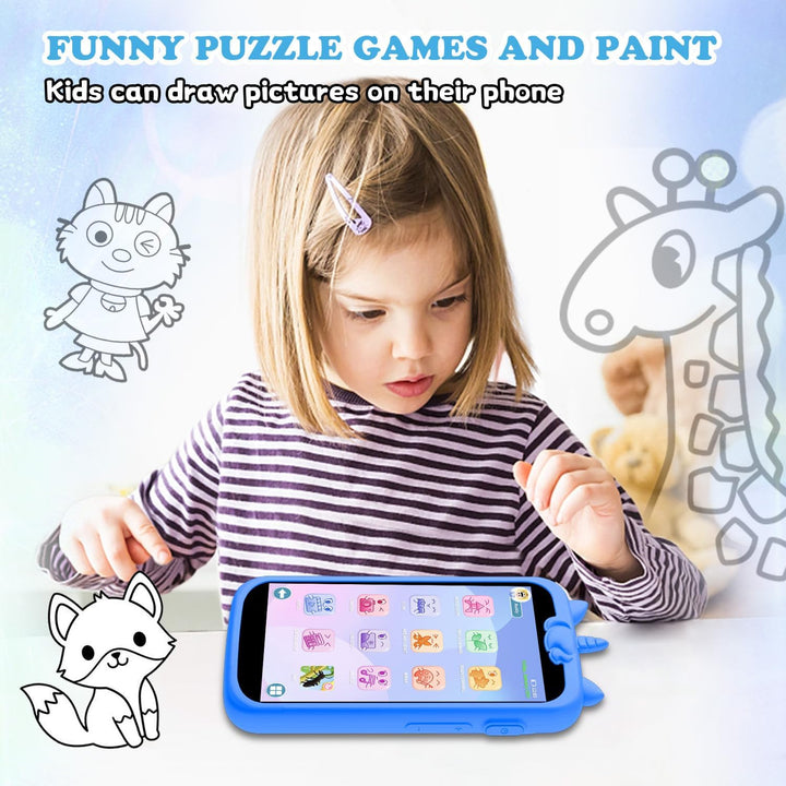 Kinderkamera, 3.97" Touchscreen Kinder Handy Smartphone Spielzeug, pädagogische Lerngeschenke für 4-