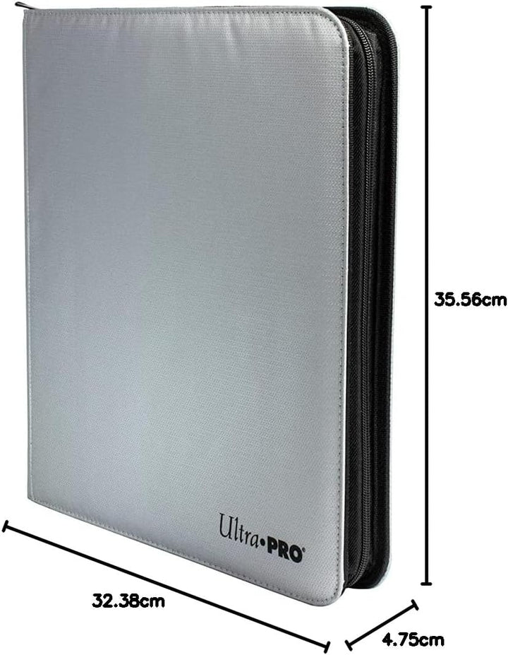 Ultra Pro 12-Pocket Fire Resistant Zippered PRO-Binder: Silber Pokemon 15946, M Pokemon-Stil, Pokemo