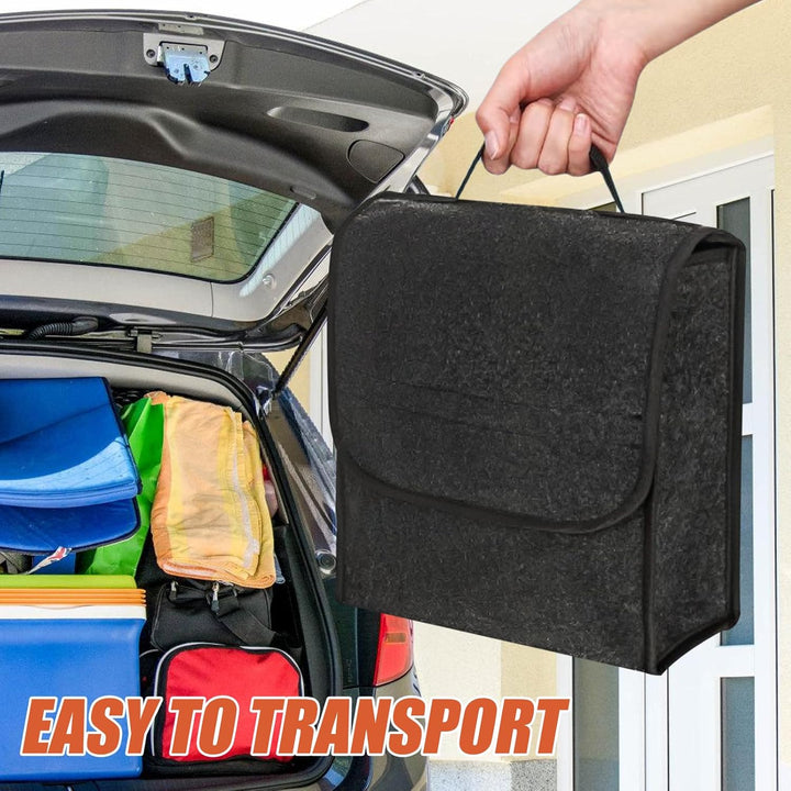 Kofferraumtasche Auto Organizer Toolbag: 30x17x29 cm Kofferraum Organizer aus Filz mit Tragegriff, A