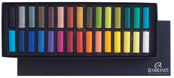 Rembrandt Professionelles Weiche Pastelle Set Allgemeine Farbauswahl | 30 halbe Pastelle