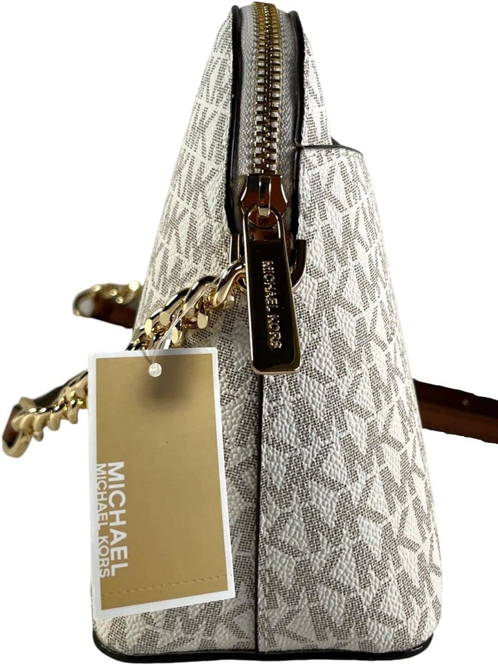 Michael Kors Jet Set Medium Crossbody Leder Handtasche Vanille, Vanille